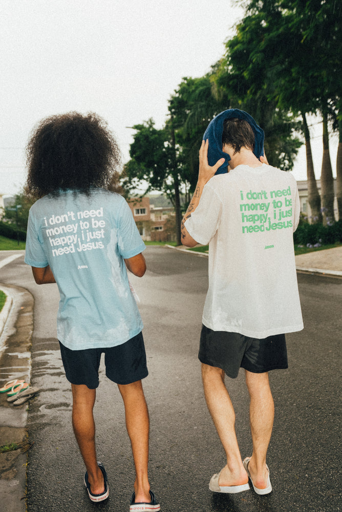 I JUST NEED JESUS BLUE T-SHIRT