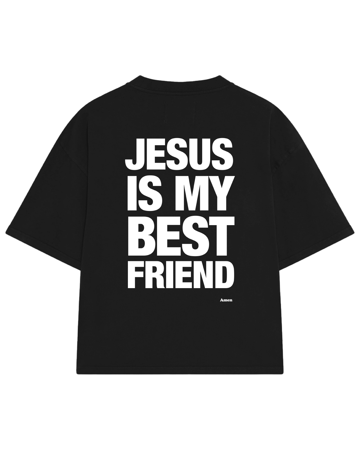 BLACK T-SHIRT JESUS IS MY BEST FRIEND
