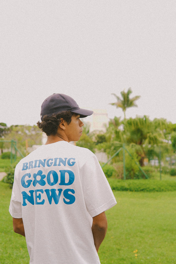 OFF WHITE T-SHIRT BRINGING GOOD NEWS