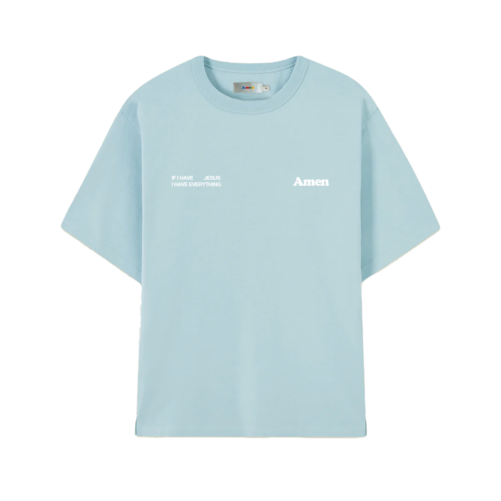 I JUST NEED JESUS BLUE T-SHIRT