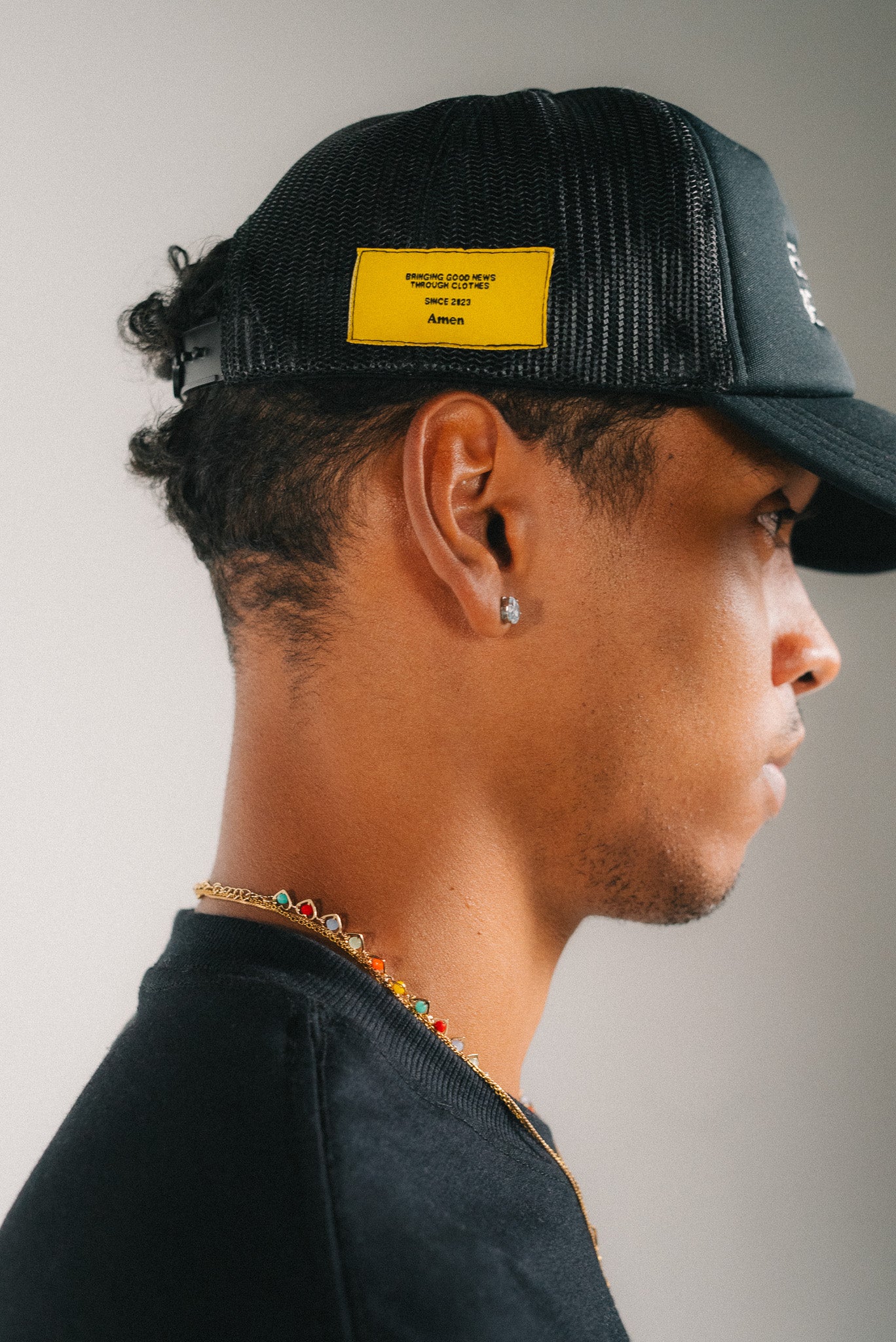 BLACK TRUCKER CAP JESUS IS MY BEST FRIEND