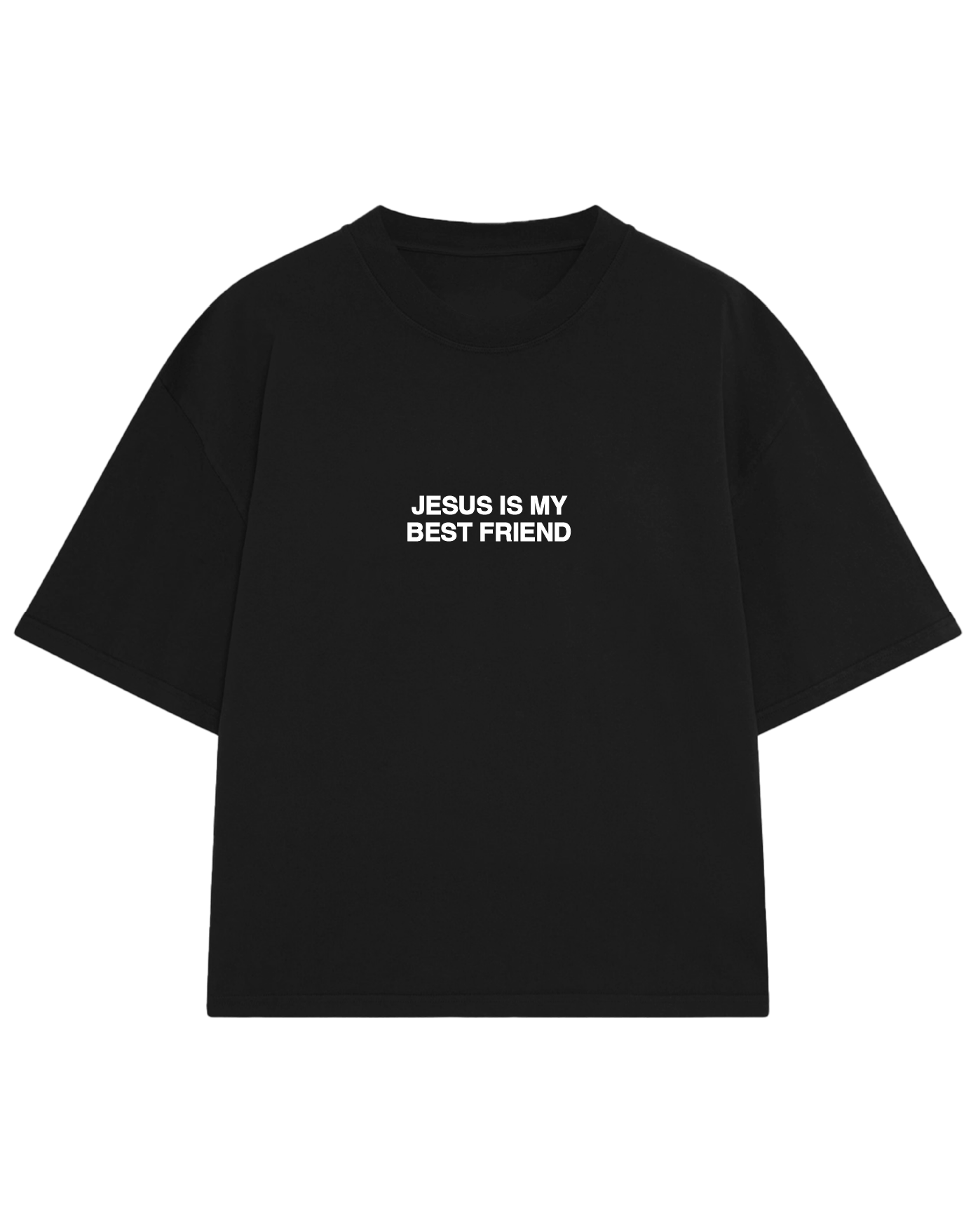 BLACK T-SHIRT JESUS IS MY BEST FRIEND