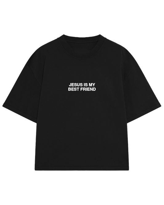 BLACK T-SHIRT JESUS IS MY BEST FRIEND