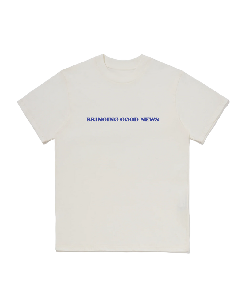 OFF WHITE T-SHIRT BRINGING GOOD NEWS