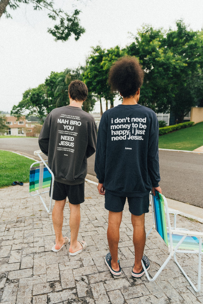 CREWNECK IF I HAVE JESUS LEAD GRAY
