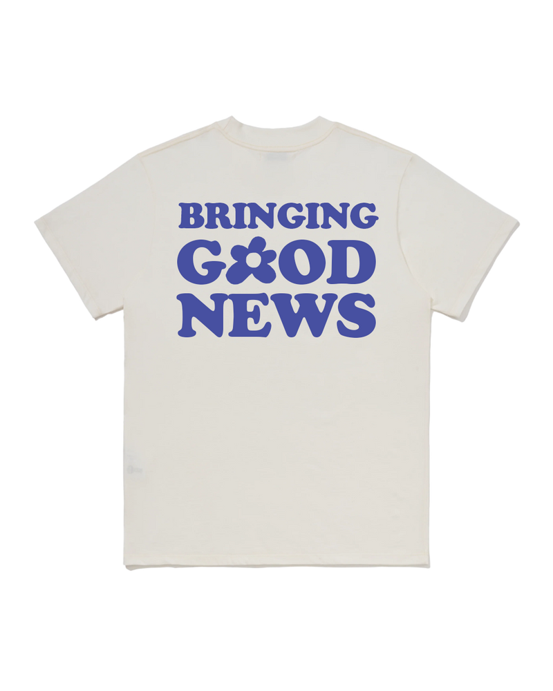 OFF WHITE T-SHIRT BRINGING GOOD NEWS