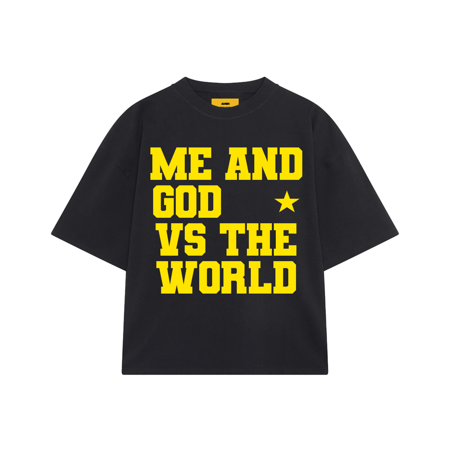 ME AND GOD BLACK T-SHIRT