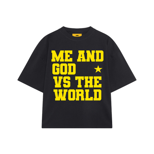 ME AND GOD BLACK T-SHIRT