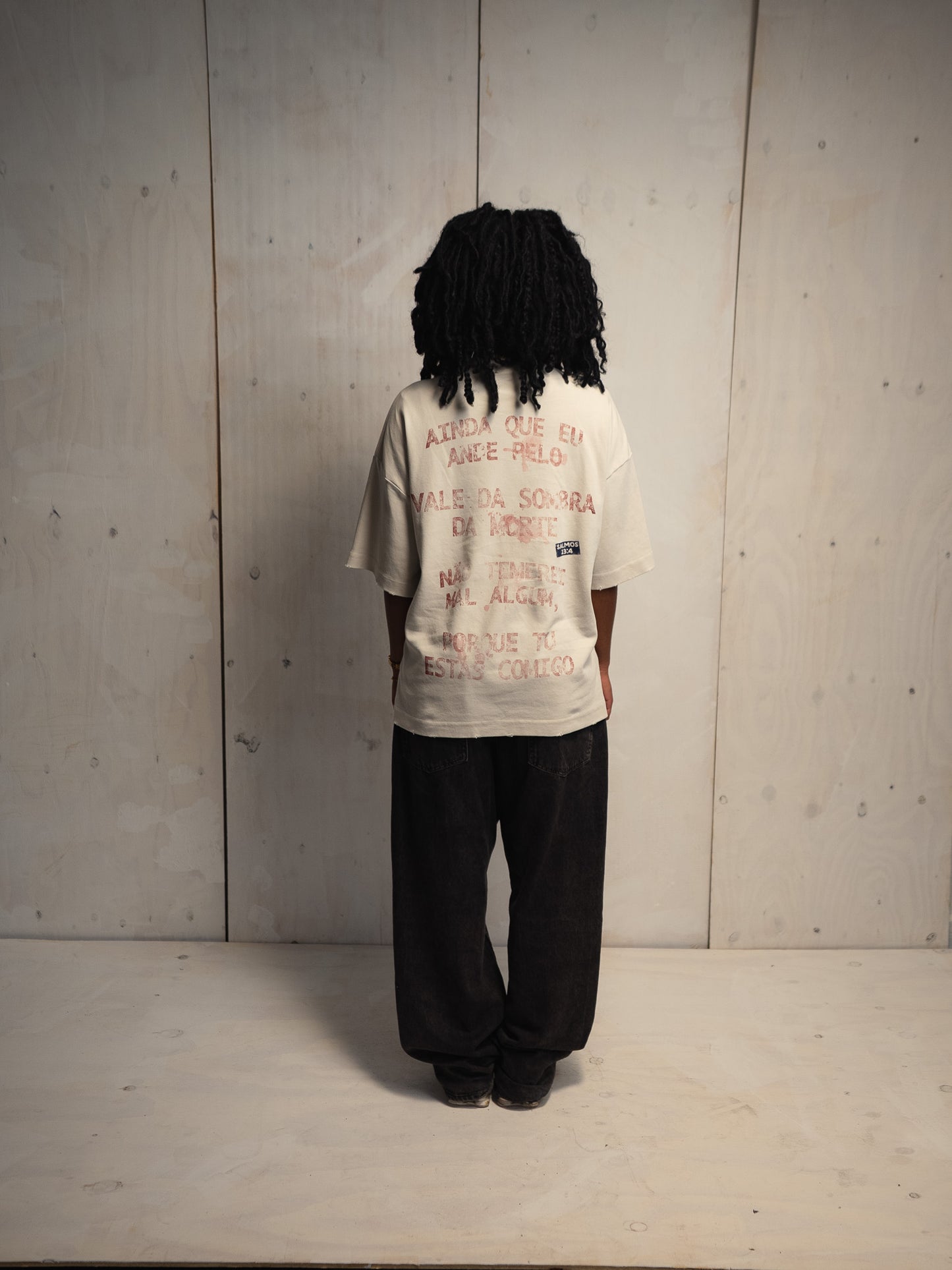 PSALMS 23:4 HEAVY BONE WHITE T-SHIRT