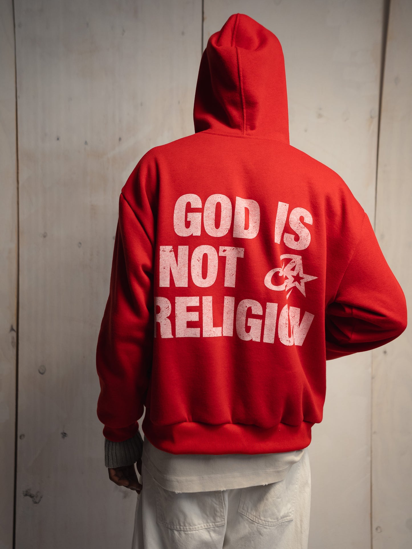 GOD IS NOT A RELIGION VINTAGE CHERRY SWEATSHIRT