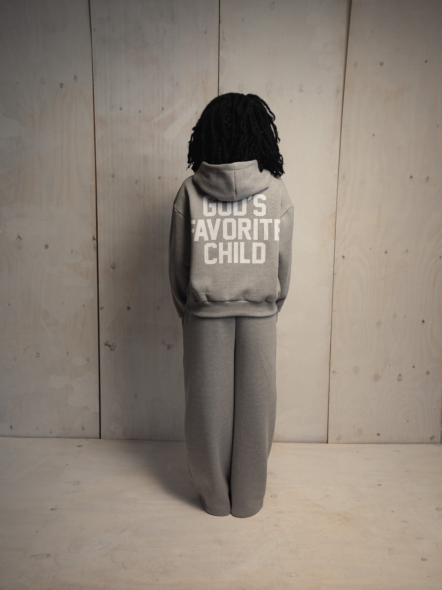 GOD'S FAVORITE CHILD ZIP UP SWEATSHIRT GRAY