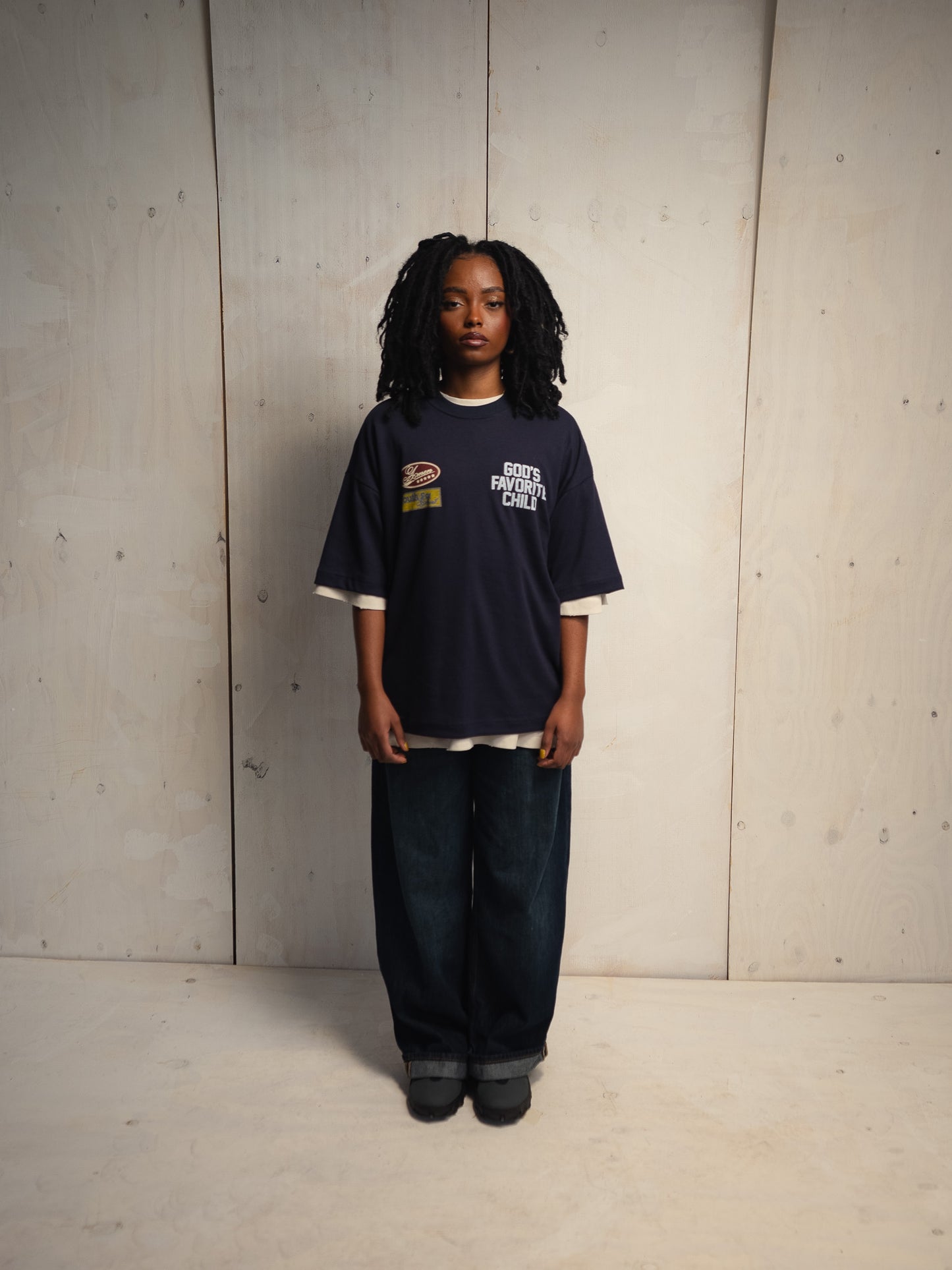 GOD'S FAVORITE CHILD NAVY T-SHIRT