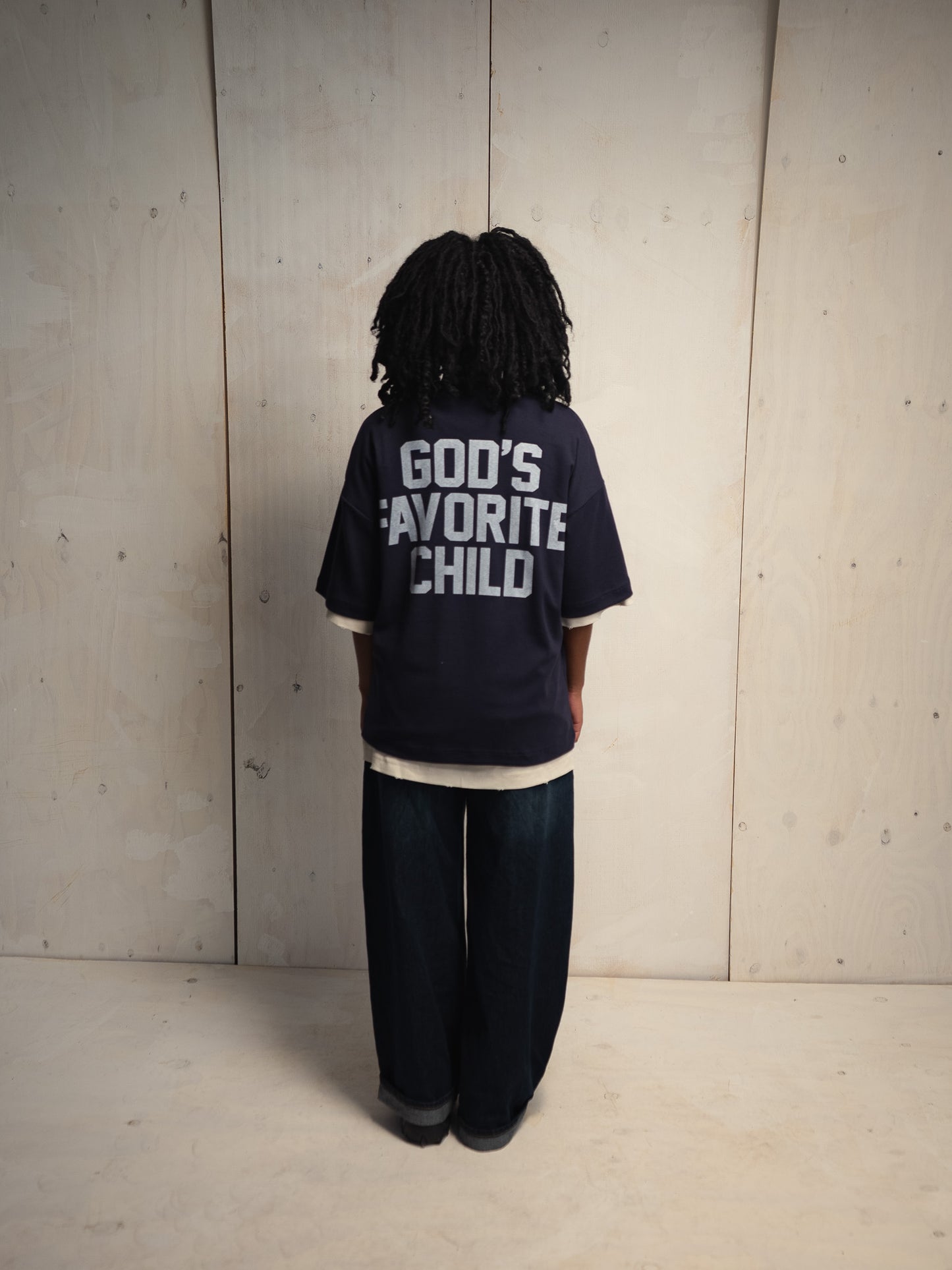 GOD'S FAVORITE CHILD NAVY T-SHIRT