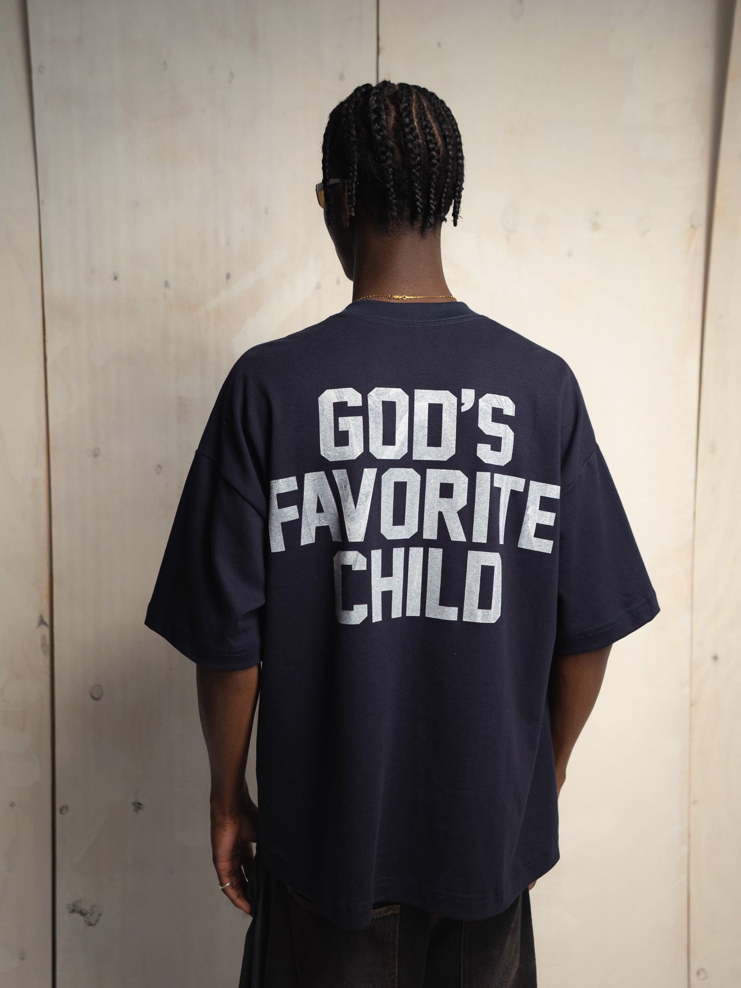GOD'S FAVORITE CHILD NAVY T-SHIRT