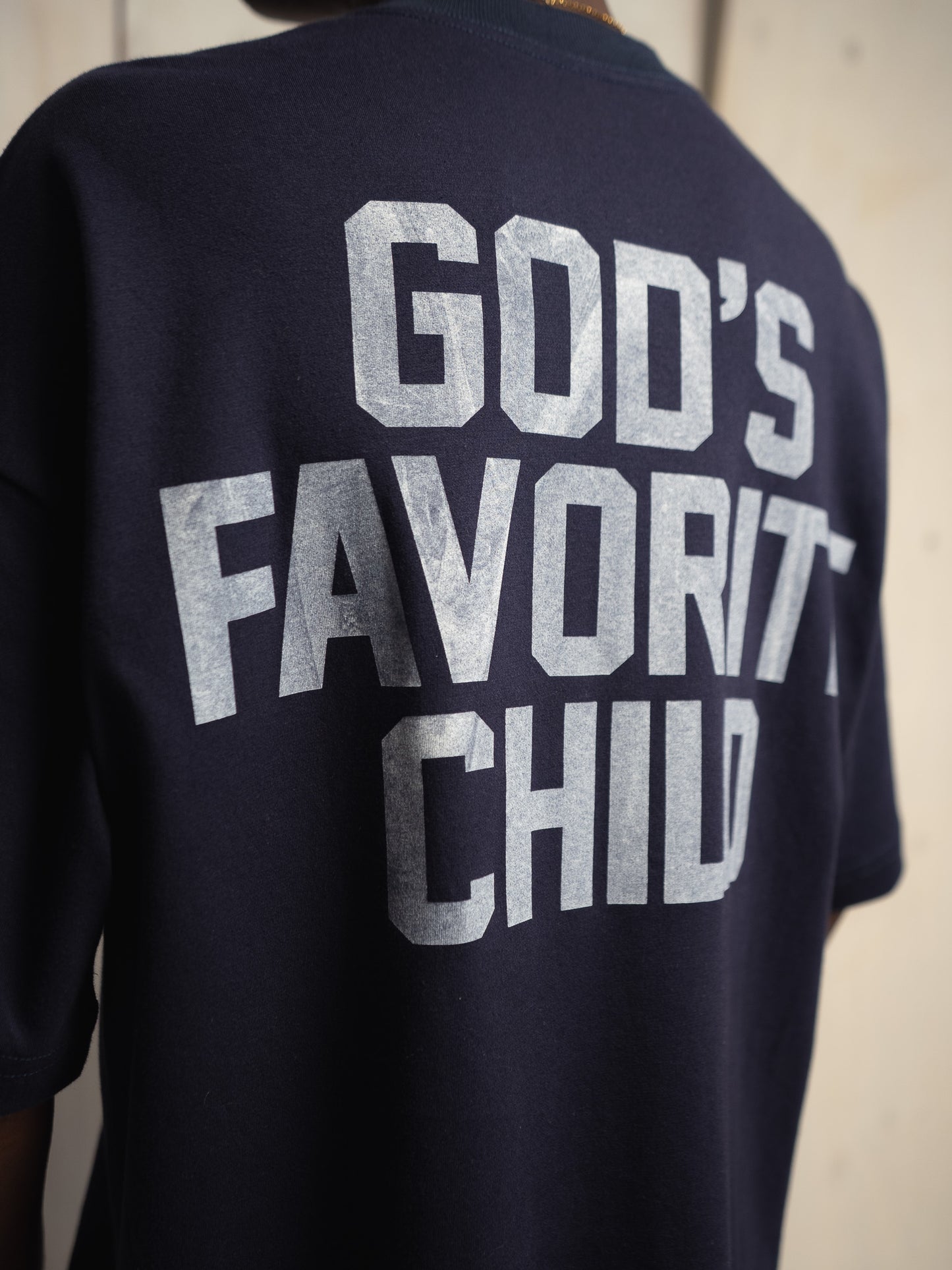 GOD'S FAVORITE CHILD NAVY T-SHIRT