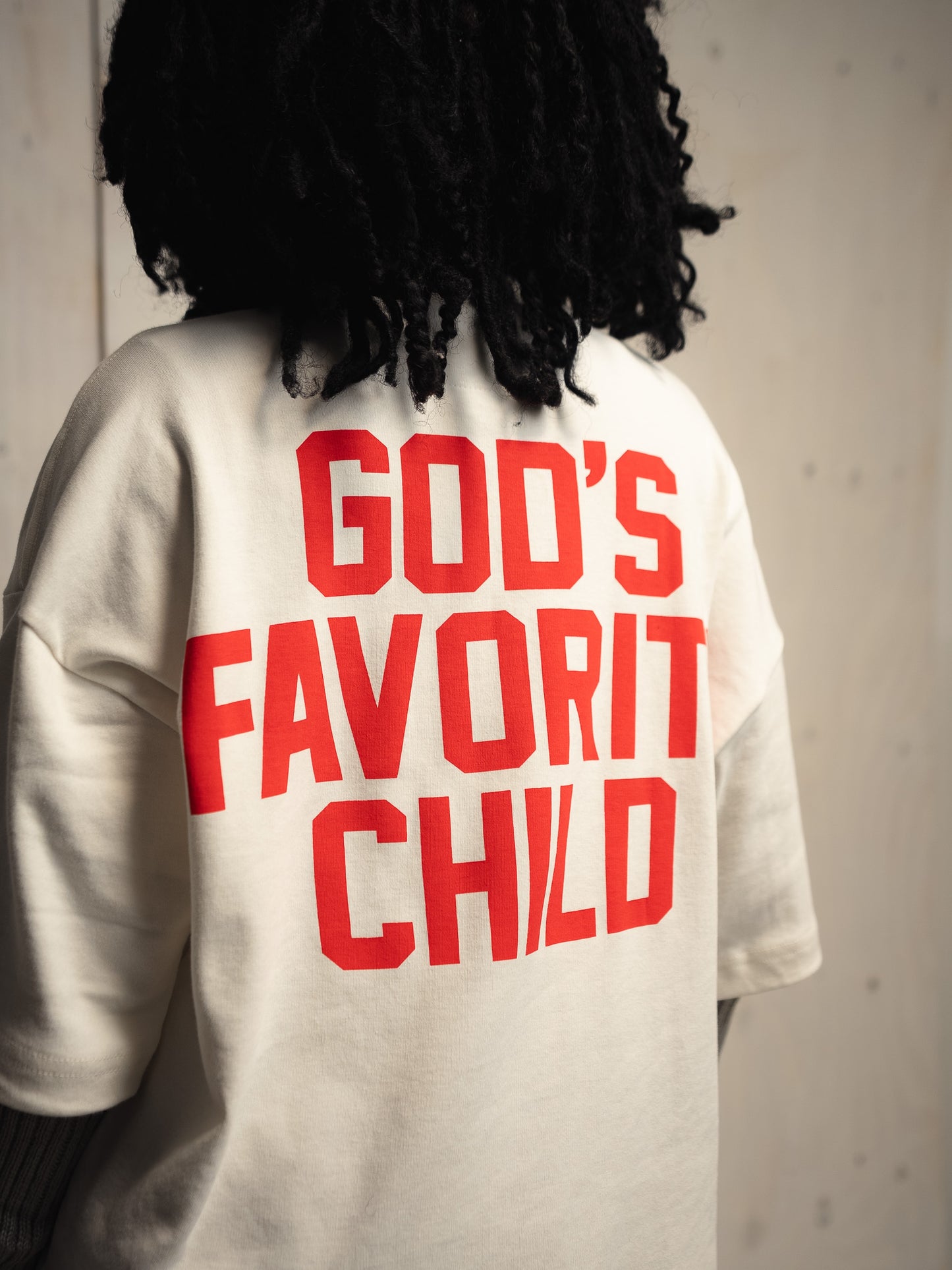 GOD'S FAVORITE CHILD OFF WHITE T-SHIRT