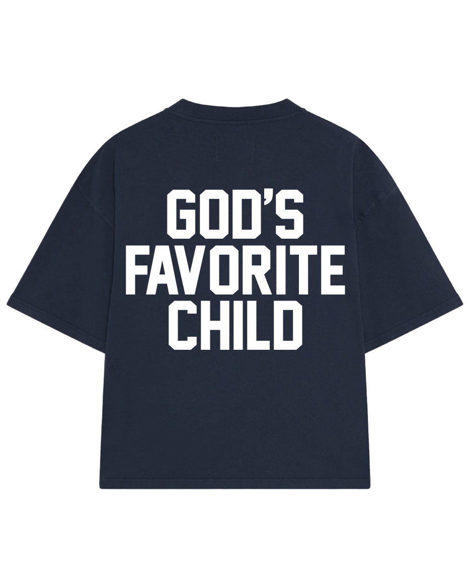 GOD'S FAVORITE CHILD NAVY T-SHIRT