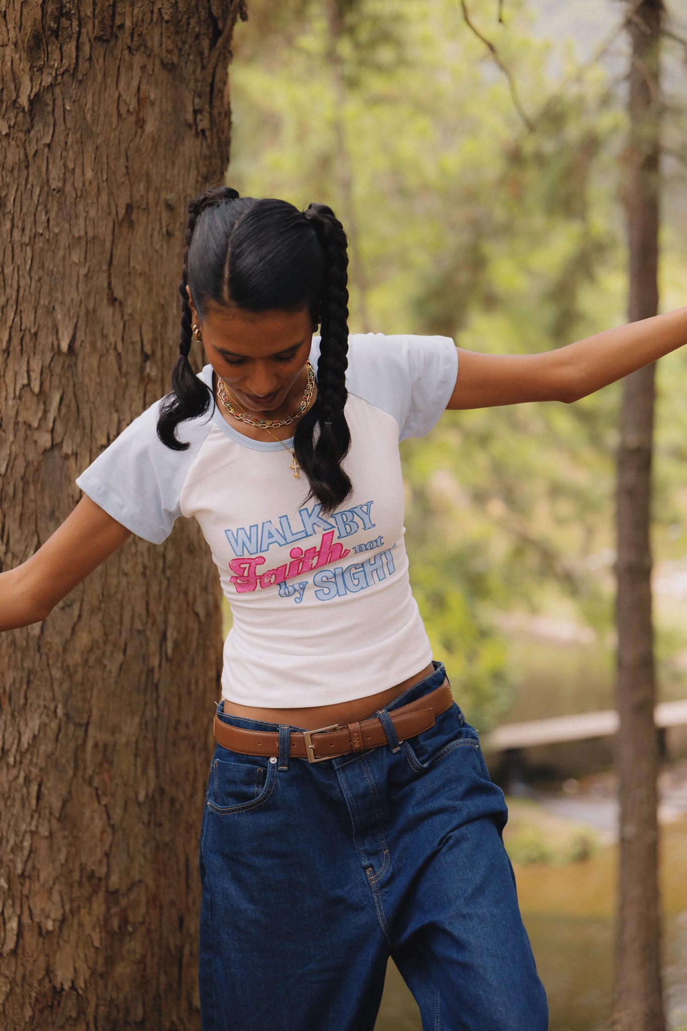 Raglan Baby Tee Walk by Faith