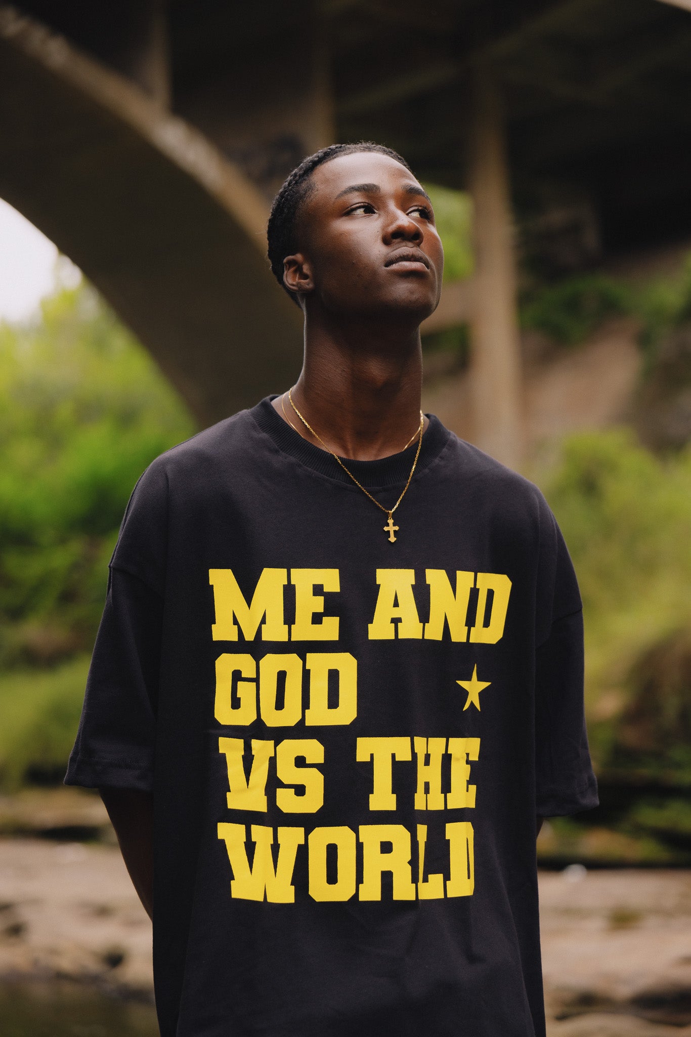 ME AND GOD BLACK T-SHIRT