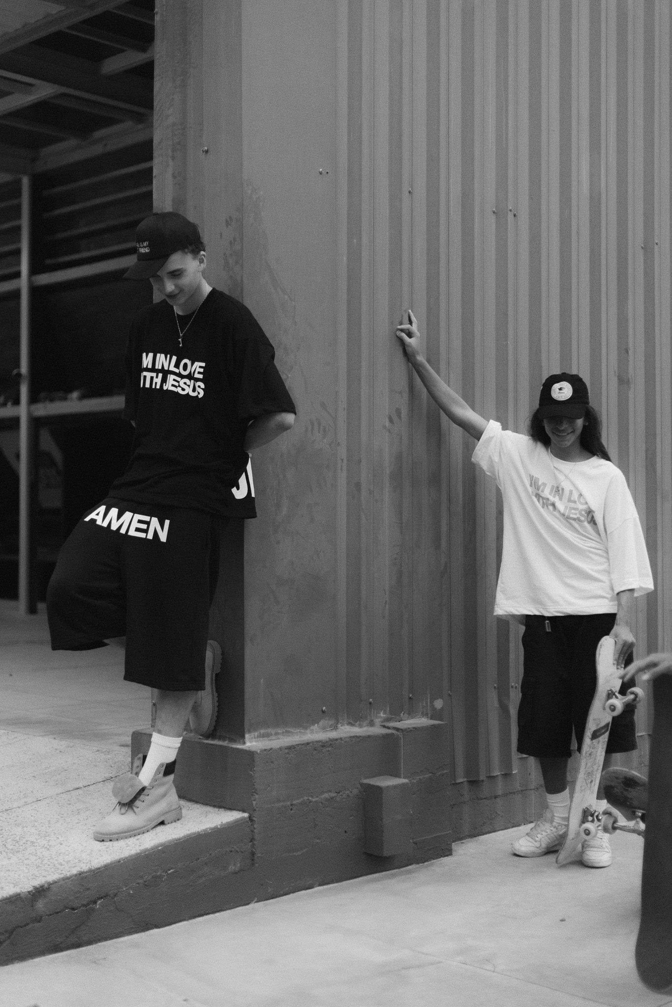 BLACK AMEN SWEATSHIRT JORTS