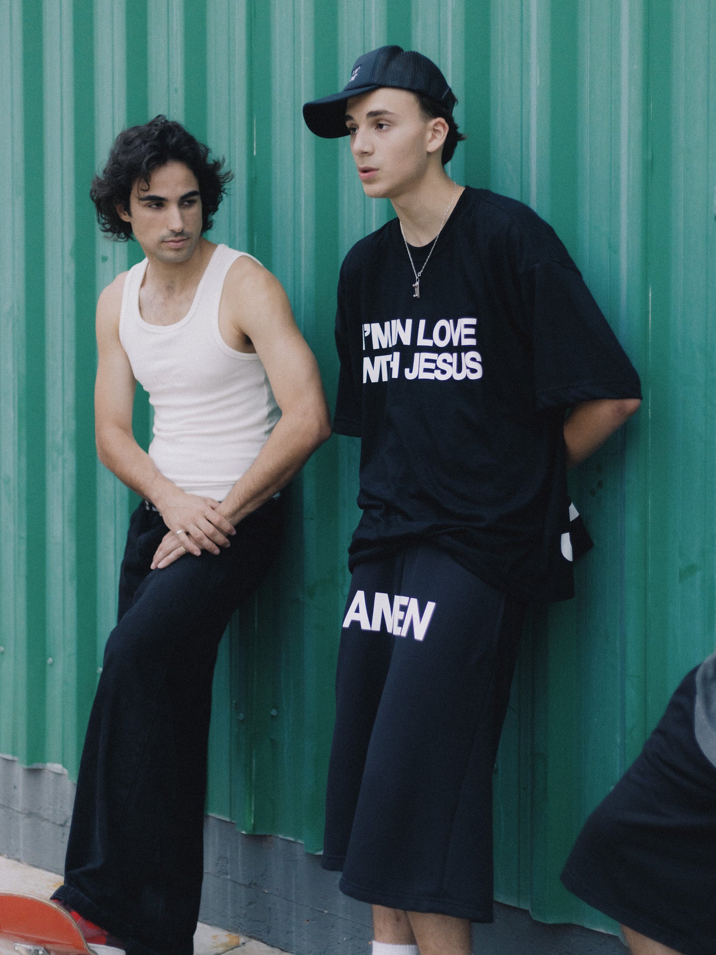 BLACK AMEN SWEATSHIRT JORTS