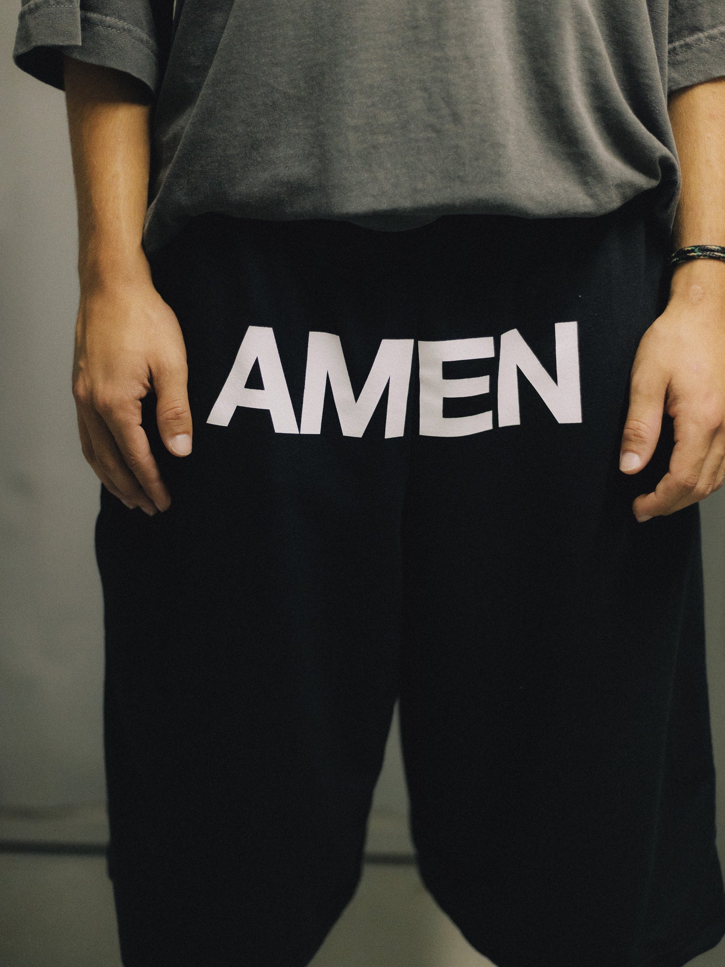 BLACK AMEN SWEATSHIRT JORTS