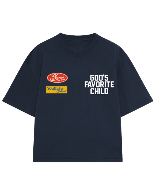 GOD'S FAVORITE CHILD NAVY T-SHIRT