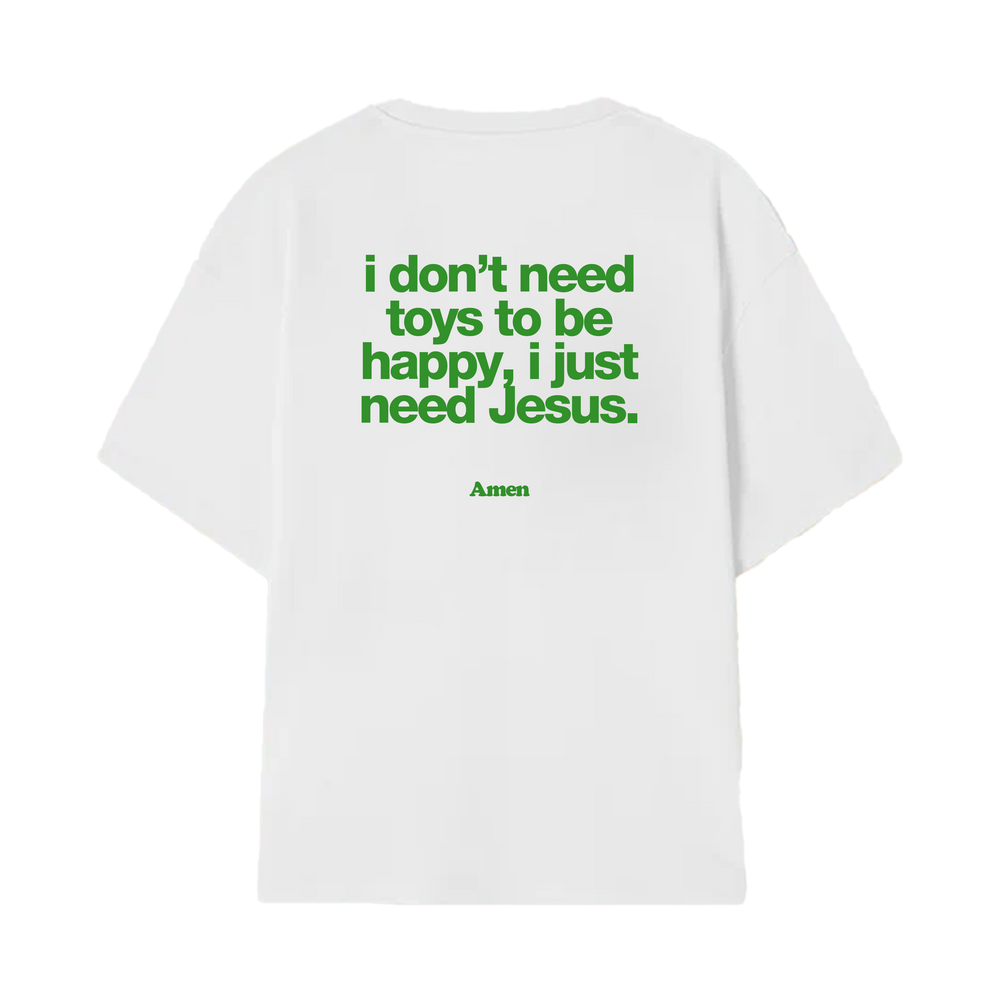 T-SHIRT I JUST NEED JESUS OFF WHITE KIDS