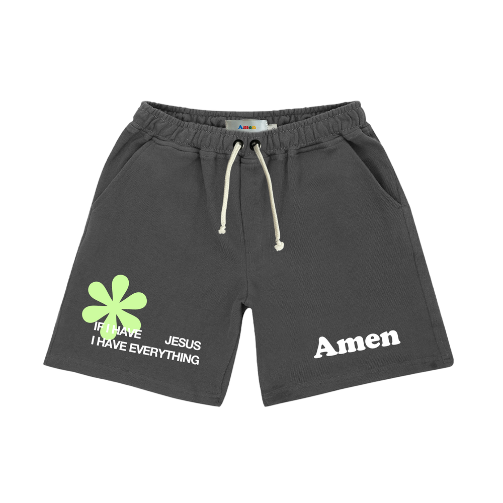 SHORTS IF I HAVE JESUS LEAD GRAY