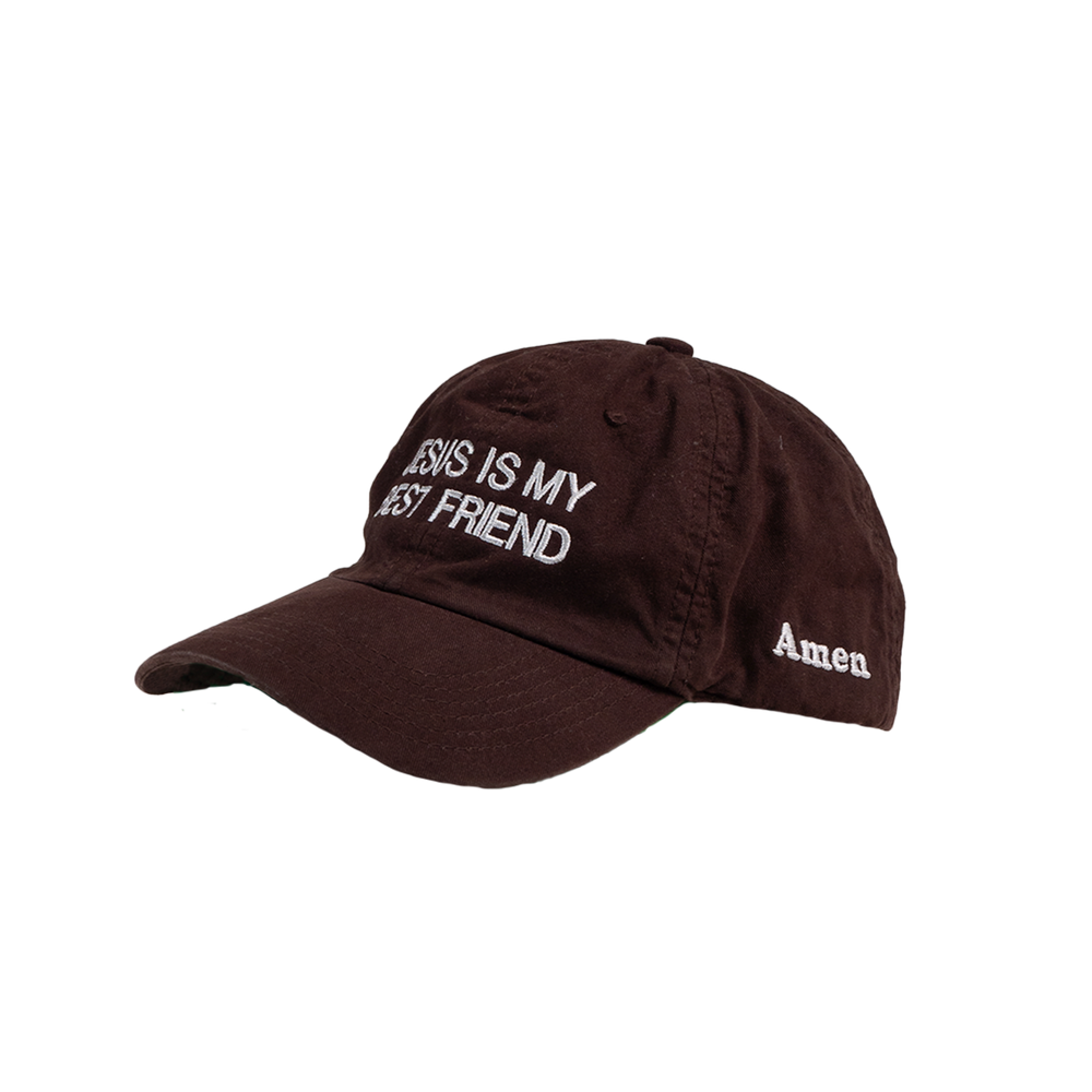 DAD HAT JESUS IS MY BEST FRIEND BROWN