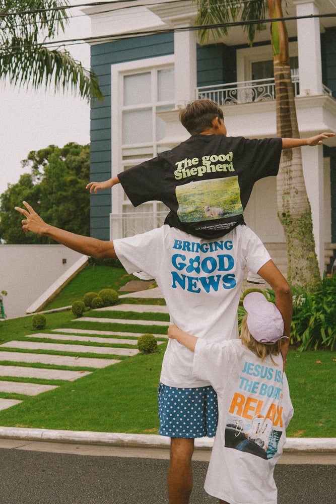 OFF WHITE T-SHIRT BRINGING GOOD NEWS