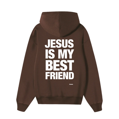 JESUS ​​IS MY BEST FRIEND BROWN SWEATSHIRT