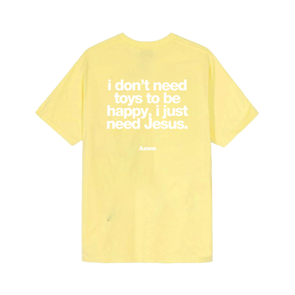 I JUST NEED JESUS ​​YELLOW KIDS T-SHIRT