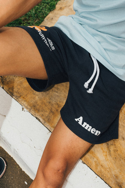 SHORTS IF I HAVE JESUS ​​NAVY