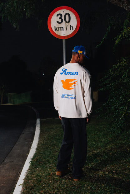 T-SHIRT LONG SLEEVE OFF WHITE KINDOM'S PORTAIS