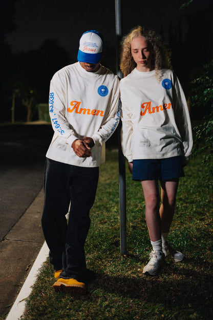 T-SHIRT LONG SLEEVE OFF WHITE KINDOM'S PORTAIS