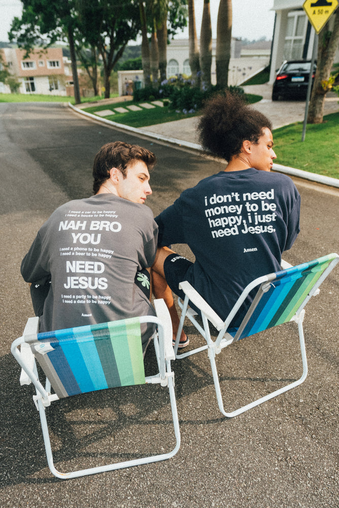 CREWNECK IF I HAVE JESUS ​​LEAD GRAY