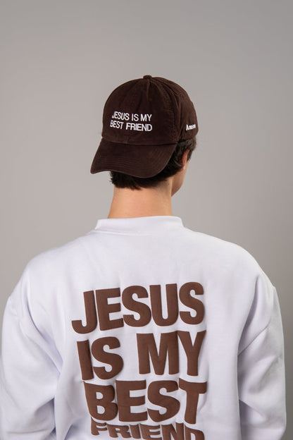 DAD HAT JESUS ​​IS MY BEST FRIEND BROWN