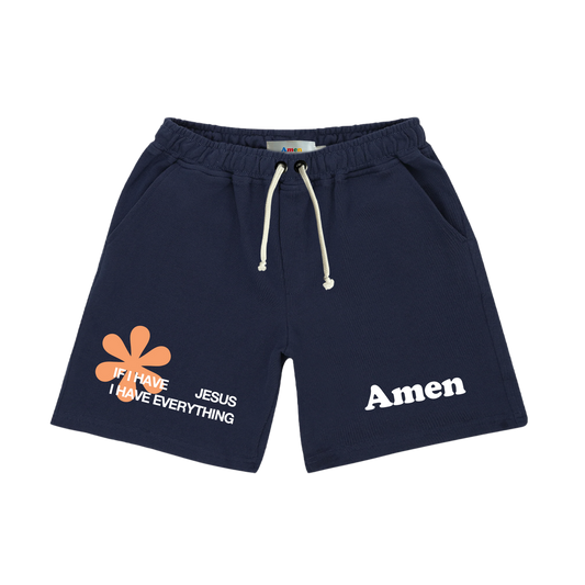 SHORTS IF I HAVE JESUS ​​NAVY