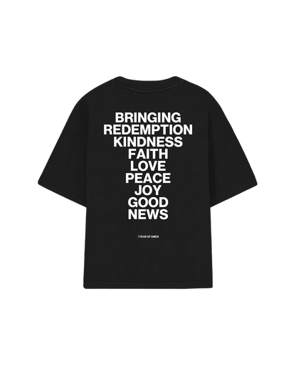 BLACK T-SHIRT 1 YEAR