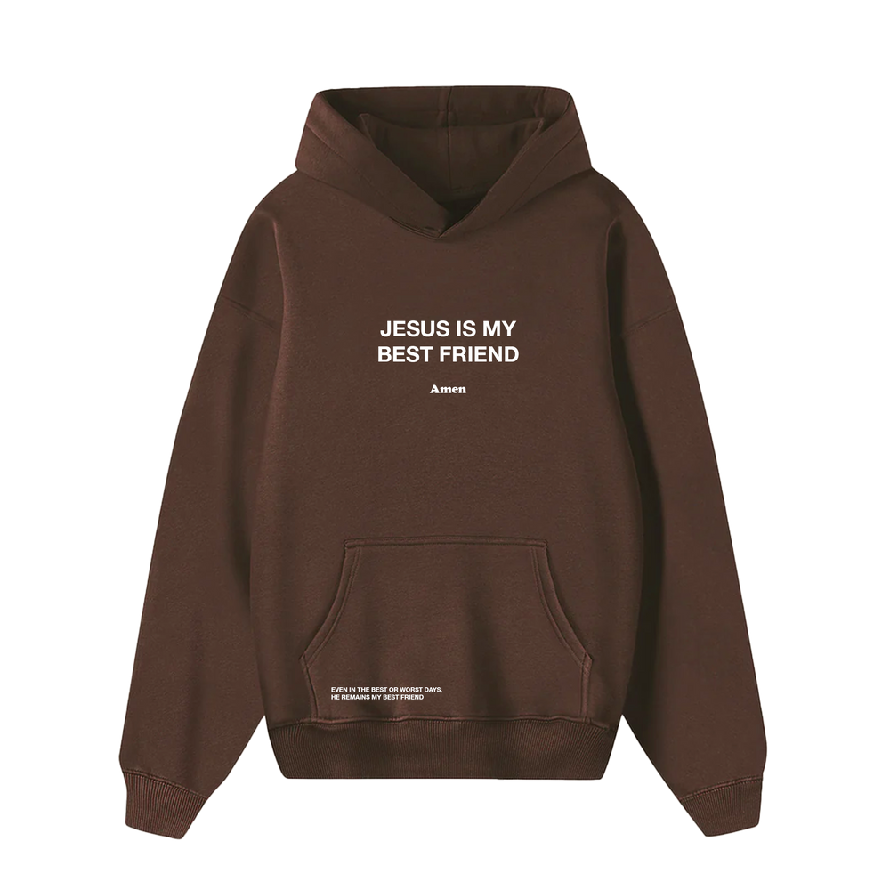 JESUS ​​IS MY BEST FRIEND BROWN SWEATSHIRT