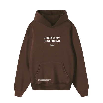 JESUS ​​IS MY BEST FRIEND BROWN SWEATSHIRT
