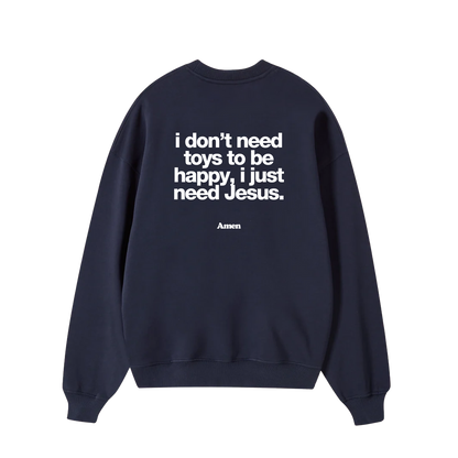 CREWNECK IF I HAVE JESUS ​​NAVY KIDS