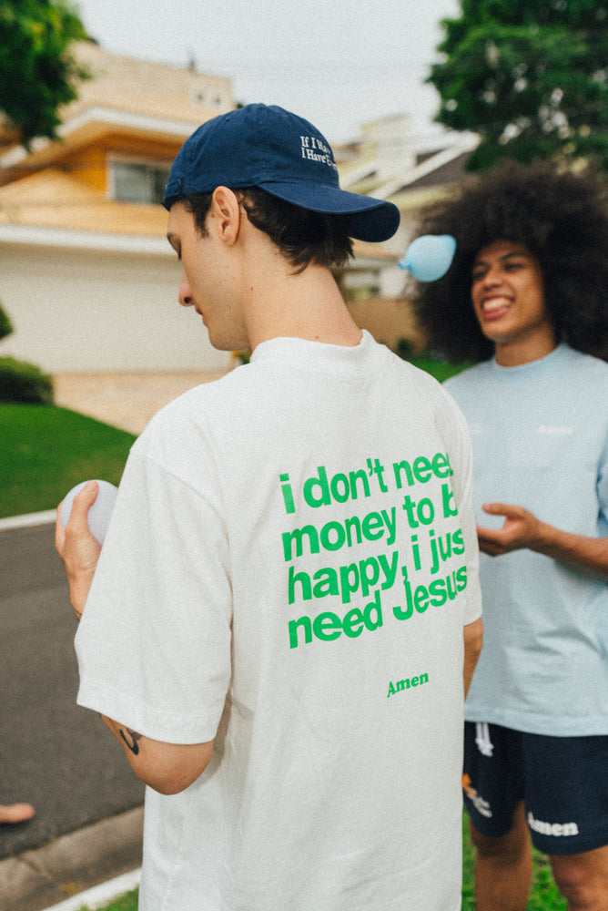 T-SHIRT I JUST NEED JESUS ​​OFF WHITE
