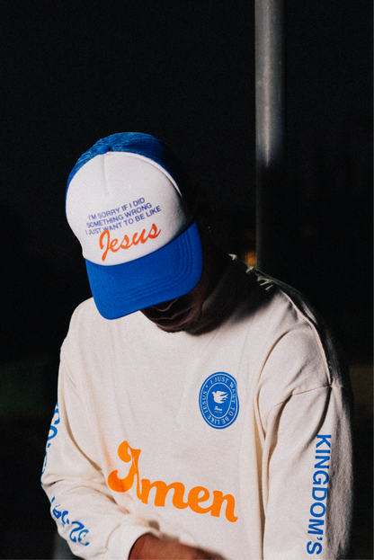 BLUE TRUCKER CAP I'M SORRY