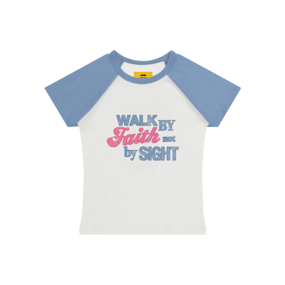 Raglan Baby Tee Walk by Faith