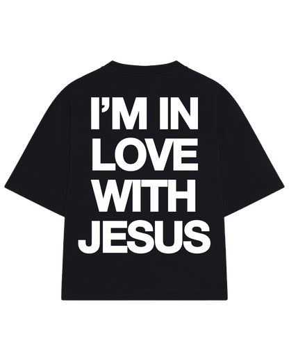 BLACK T-SHIRT IN LOVE WITH JESUS