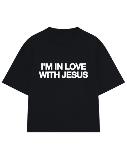 BLACK T-SHIRT IN LOVE WITH JESUS