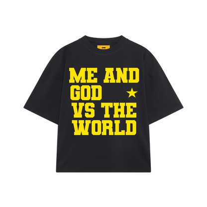 ME AND GOD BLACK T-SHIRT