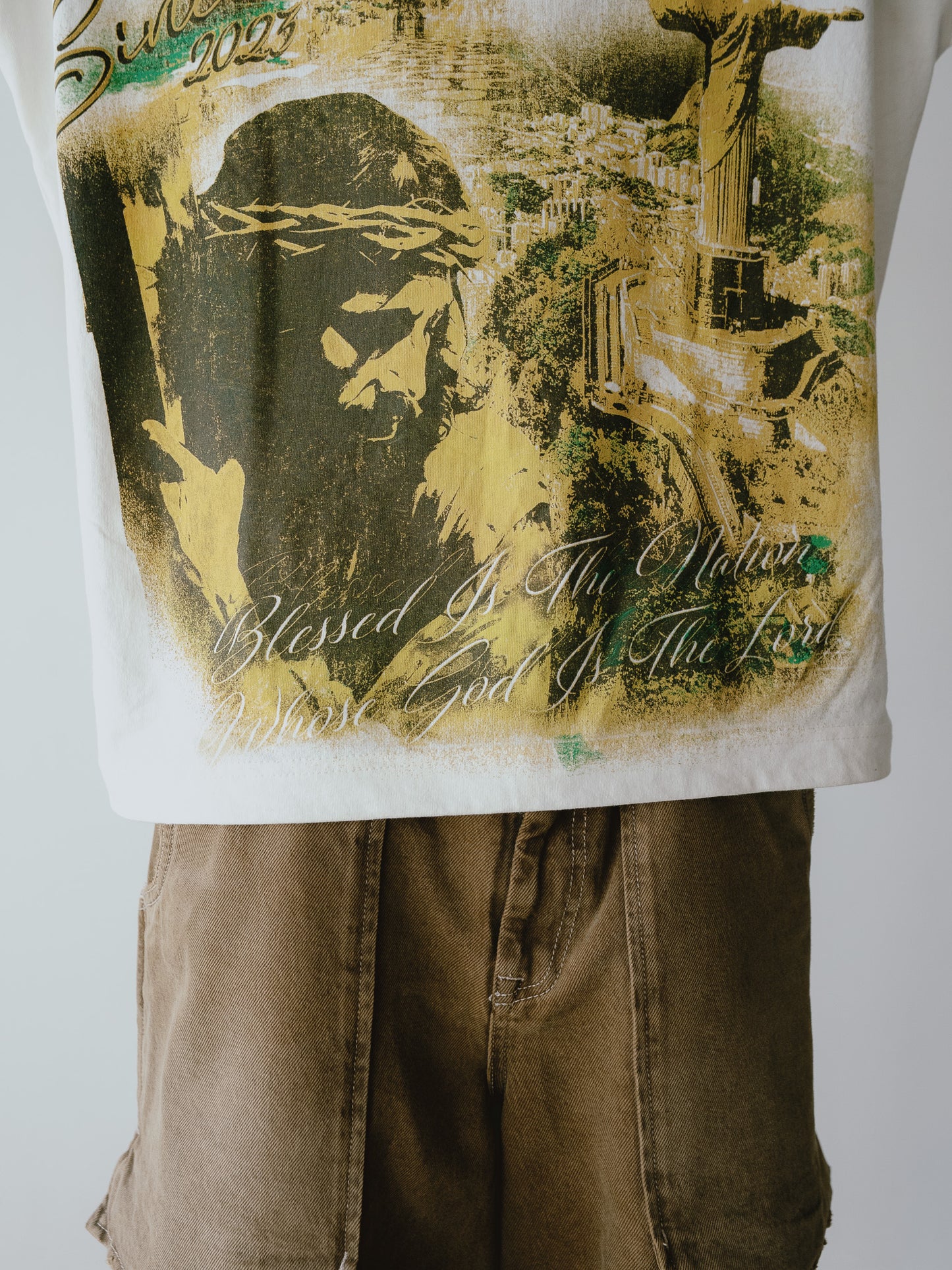 PSALMS 23:4 HEAVY BONE WHITE T-SHIRT